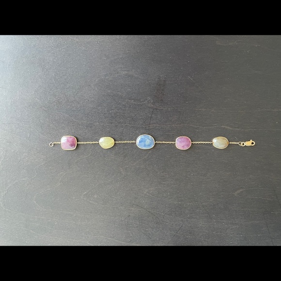 NWOT Semi Precious Stone Scarab Bracelet/ Earrings - Picture 9 of 13